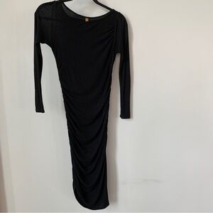 Rachel Pally Black Fitted Ribbed Maxi Dress Size XS